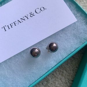 Tiffany silver bead earrings